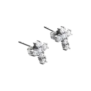 CHIARA FERRAGNI Cubic Zircon Stud Earrings Women's Silver