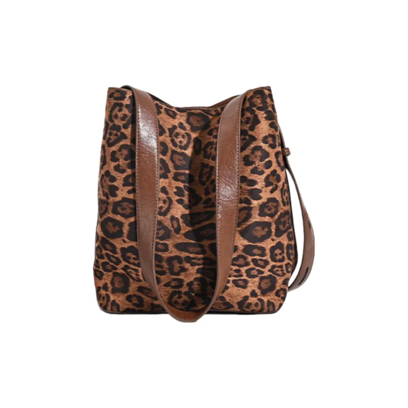 NOMK Suede Crossbody Bag Regular Women's Large Leopard Print/Small Leopard Print/Black/Brown-4