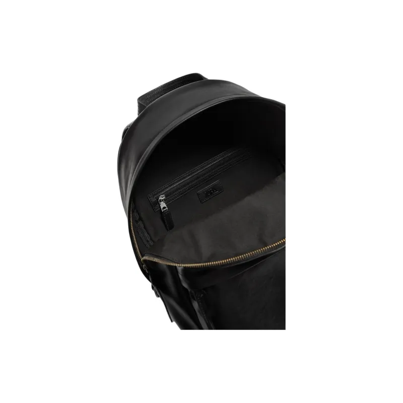 ZARA Cow Leather Backpack Large Size Men's Black-2