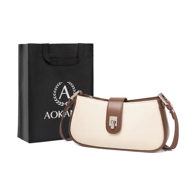 AOKANG Cow Split Leather Underarm Shoulder Bag Women's Multicolor-4