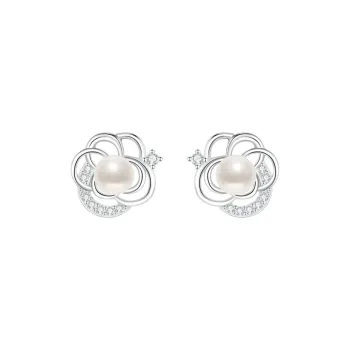 FANSHINER Pearl Stud Earrings Women's