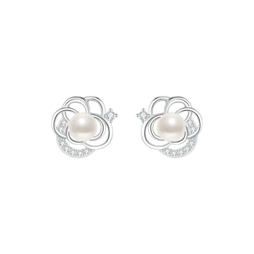 FANSHINER Pearl Stud Earrings Women's