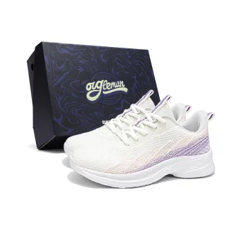 OUGLEMEN Cushioning Anti Slip Wear Resistant Impact Resistant Low Top Casual Shoes Unisex Box