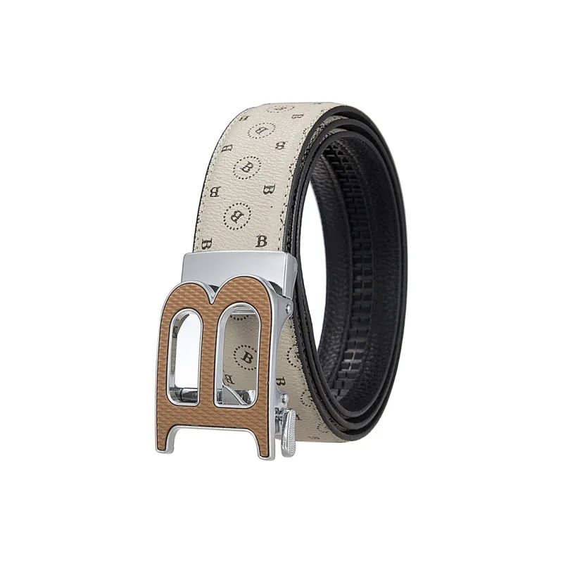 JONNY MOORE Top Grain Cow Leather Belts Men's 3.5cm-3