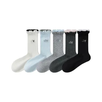 Temooues Mid Calf Socks Women's Combo Set