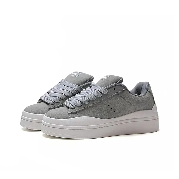 WJA Slip Resistant Cushioning Impact Resistance Wear Resistant Lightweight Low Top Skateboard Shoes Women's Gray-0