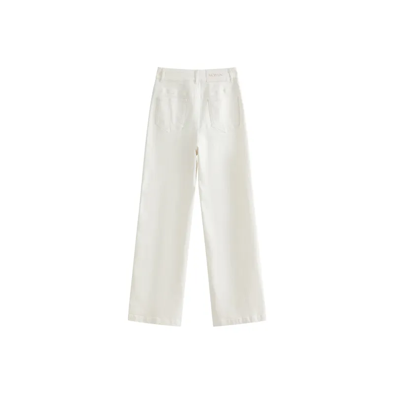 COMBO Casual Pants Unisex Ivory White-1