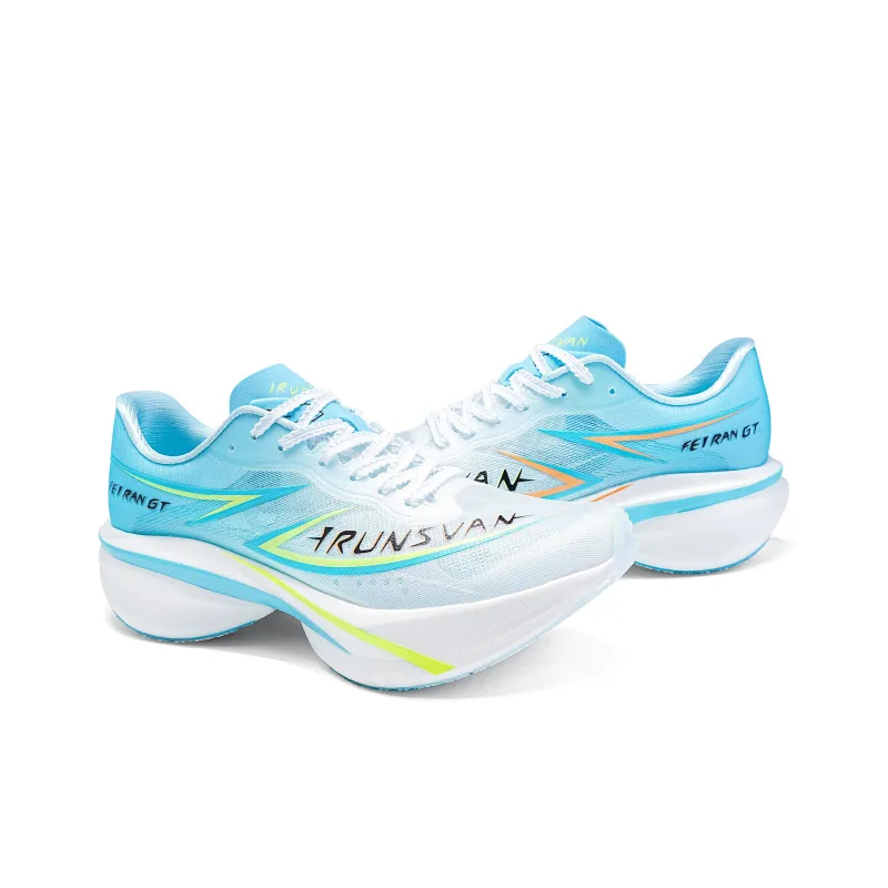 IRUNSVAN Low Top Running Shoes Unisex Cirrus Blue Power Orange-3