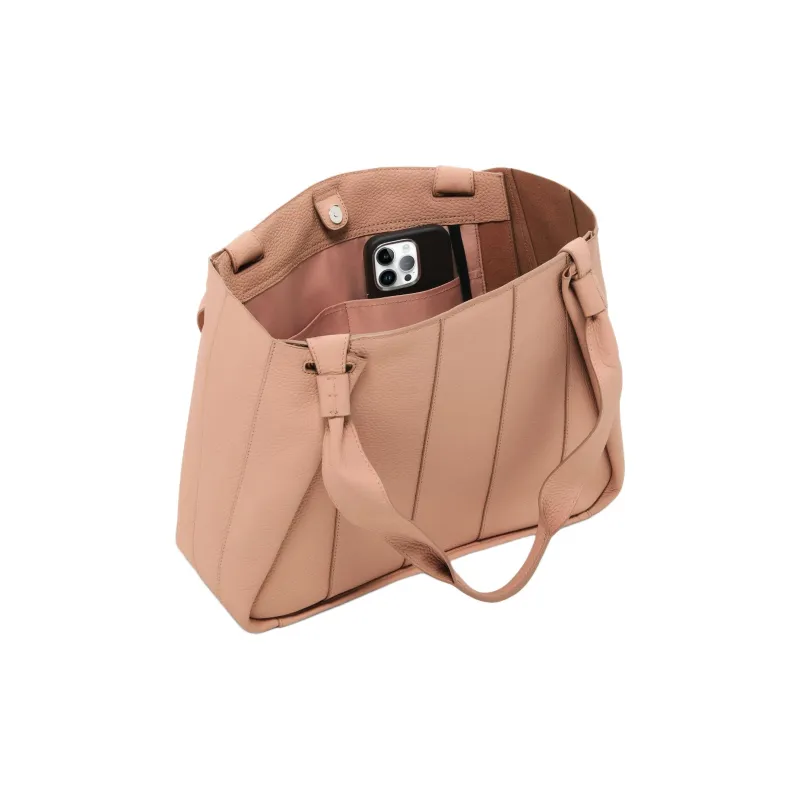 TUMI Leather Tote Bag Shopping Bag Handbag Women's Lily Pink-3