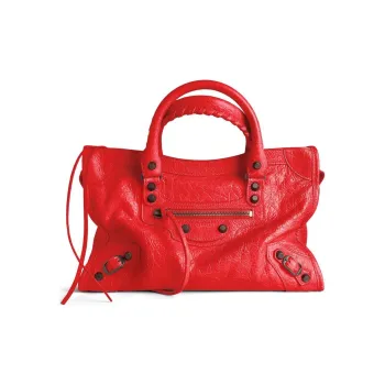 Balenciaga Le City Sheepskin Shoulder Bag, Crossbody Bag, Handbag Small Size Women's Red
