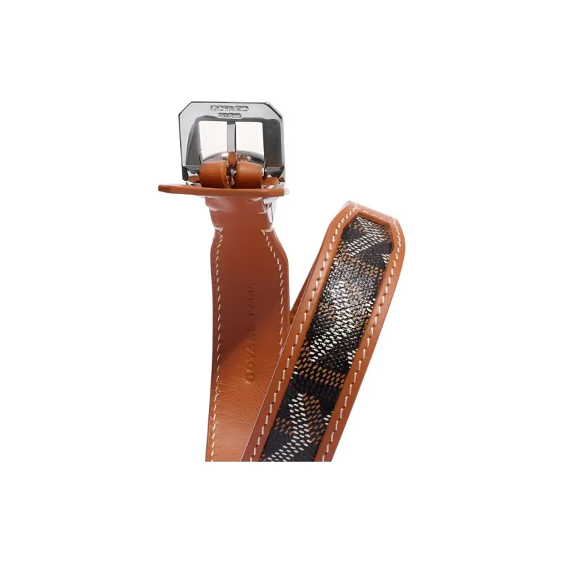 GOYARD Goyardine Canvas With Clamecy Cow Leather Dog's Teeth Collar Bag Accessory Unisex Black/Brown-1