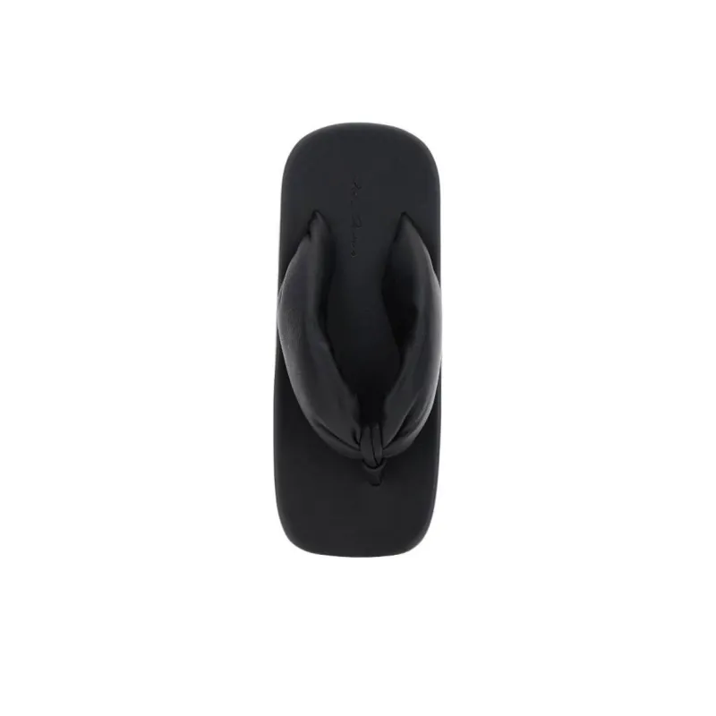 RICK OWENS/RO Slip Resistant Flip Flops Women's Black-4