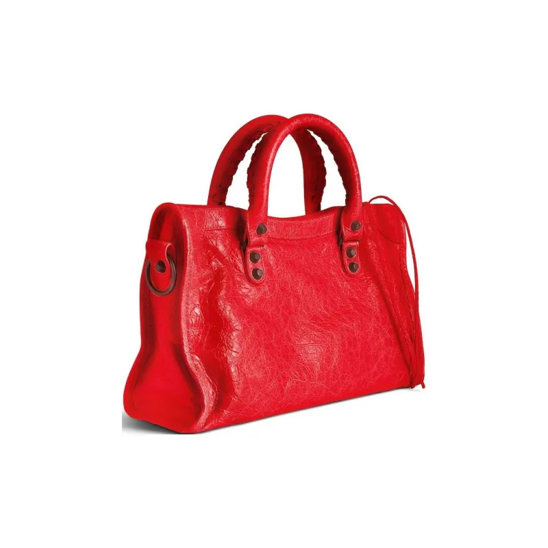 Balenciaga Le City Sheepskin Shoulder Bag, Crossbody Bag, Handbag Small Size Women's Red-3