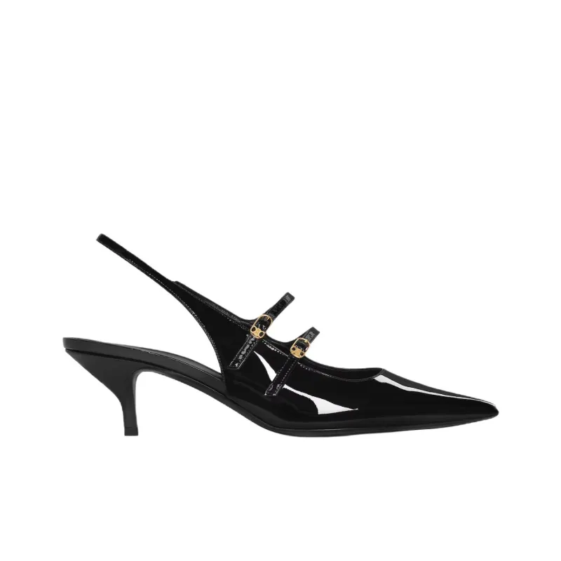 CELINE Judy Slim Heel High Heels 5.5cm Women's Black-1