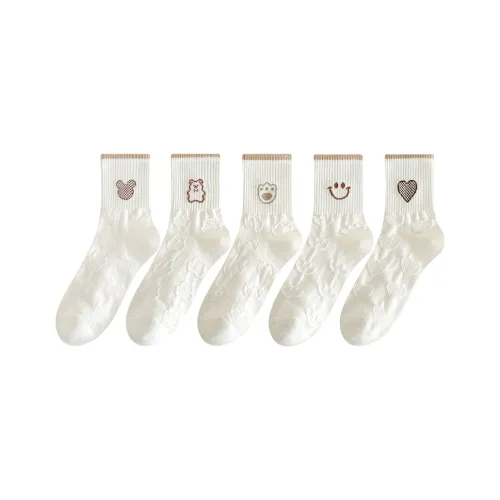 Montagut Mid Calf Socks Women's 5 Pack