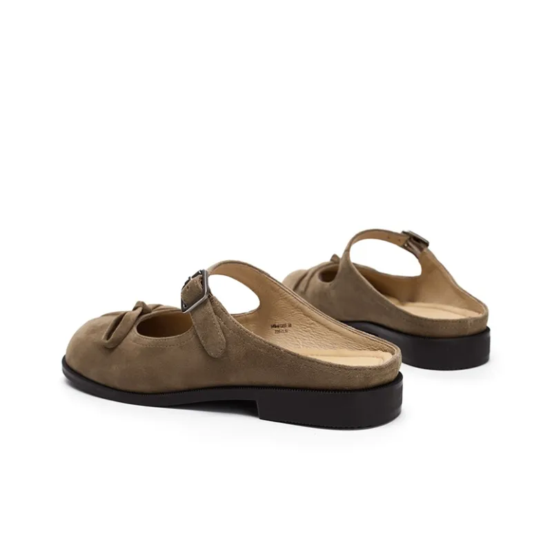 Marie Claire Slip Resistant Wrap toe Slippers Women's Basil Khaki-2
