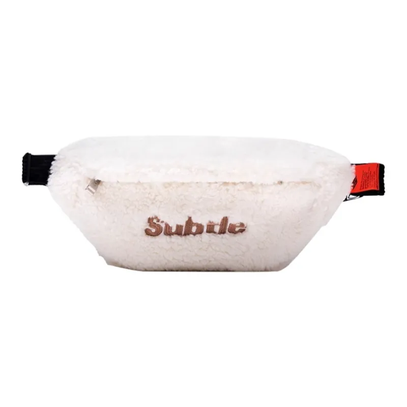 Subtle Sheepskin Crossbody Bag Unisex Snow/Truffle Black-1