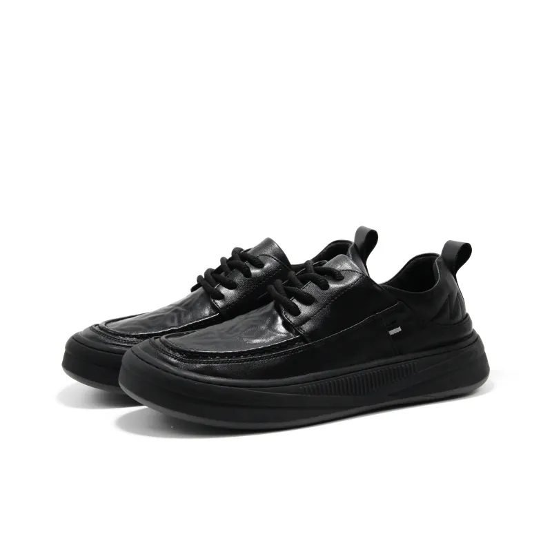 Mo Xu Men's Casual Shoes Men Low Top Black-2