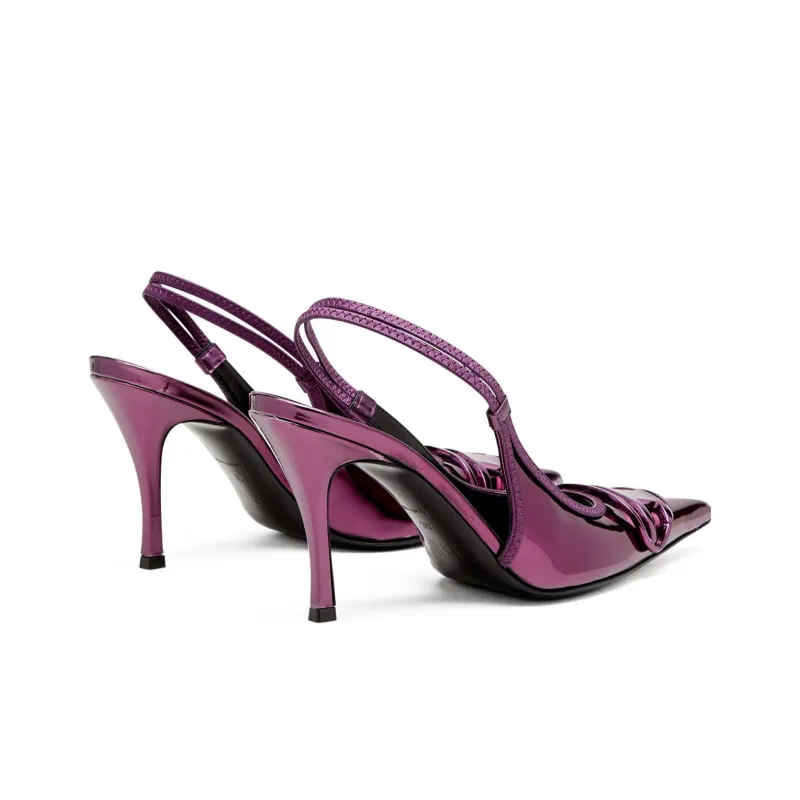 DIESEL D Venus Slim Heel High Heels 9cm Women's Dark Purple-3