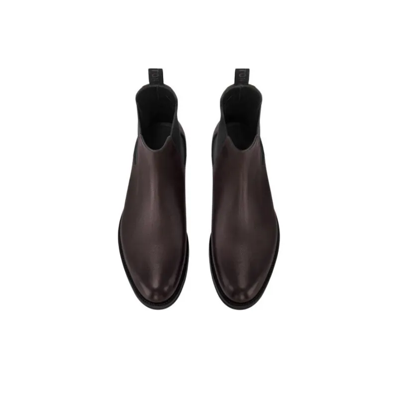 LOUIS VUITTON Fle Short Chelsea Boots Men's Brown-2