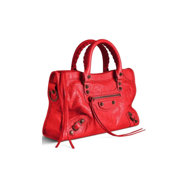 Balenciaga Le City Sheepskin Shoulder Bag, Crossbody Bag, Handbag Small Size Women's Red-2