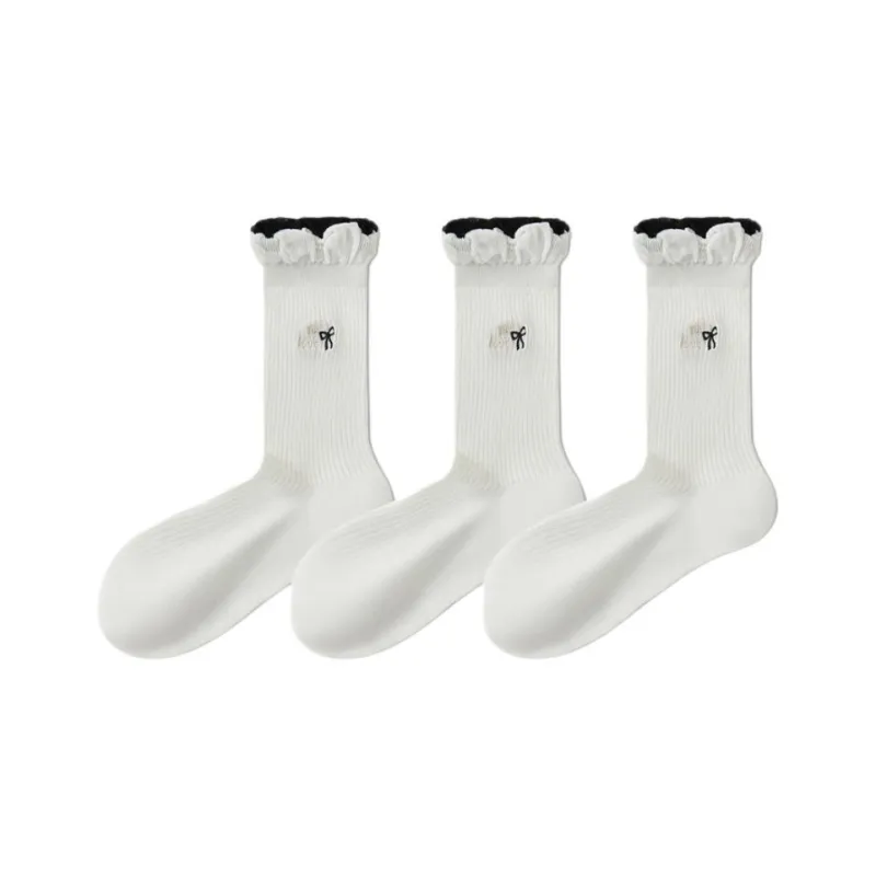 Temooues Mid Calf Socks Women's Combo Set-9