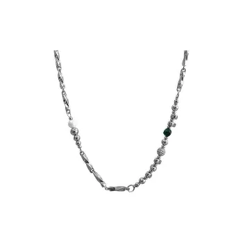 KING OF BLING Titanium Steel, Faux Pearl Necklaces Unisex
