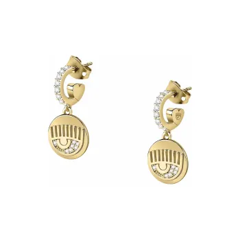 CHIARA FERRAGNI Crystal Earrings Women's Gold