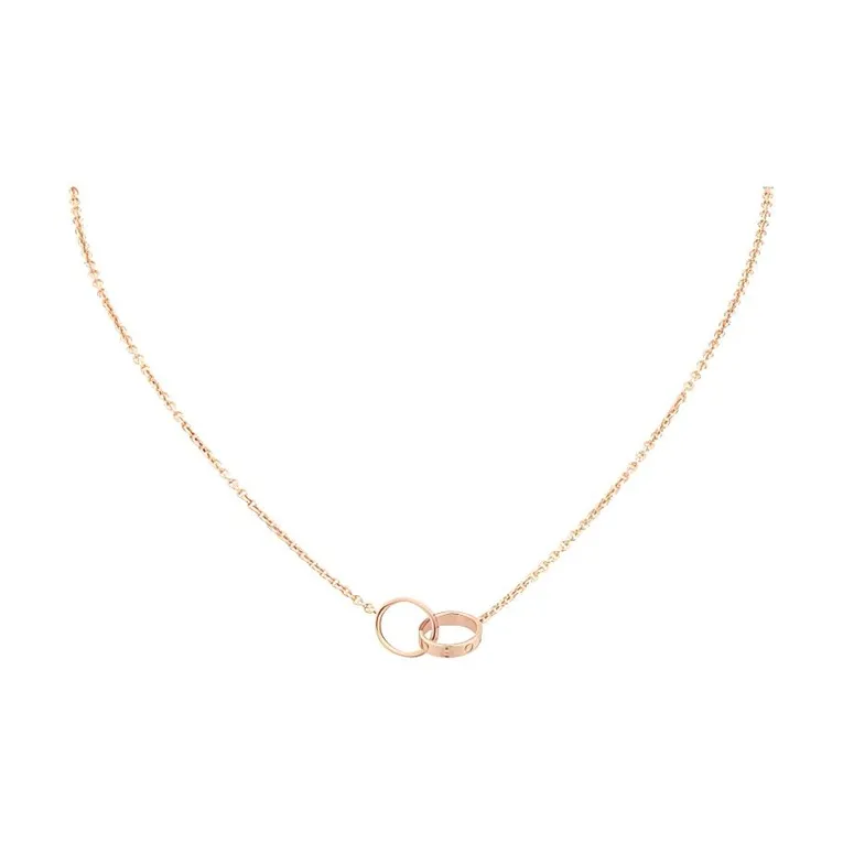 CARTIER 18K Rose Gold Necklaces Women's Rose Gold-0
