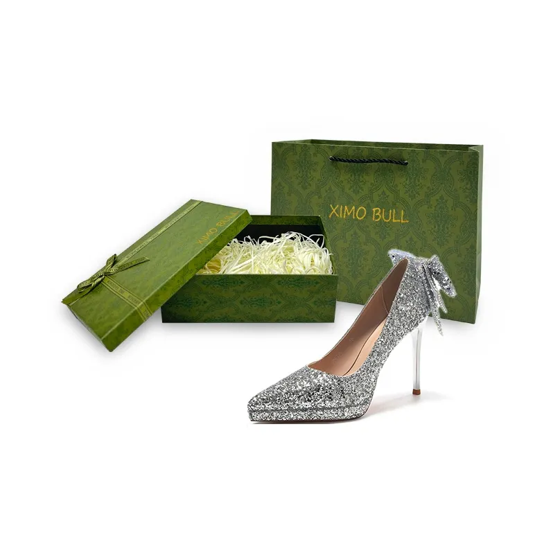 XIMO BULL Slim Heel High Heels 11CM Women's-26