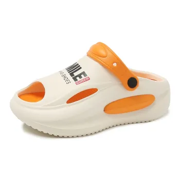 BEAR UNION Home Slippers Unisex White Orange