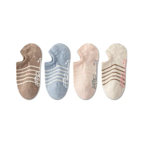 AUGUST No Show Socks Women's 4 Pack