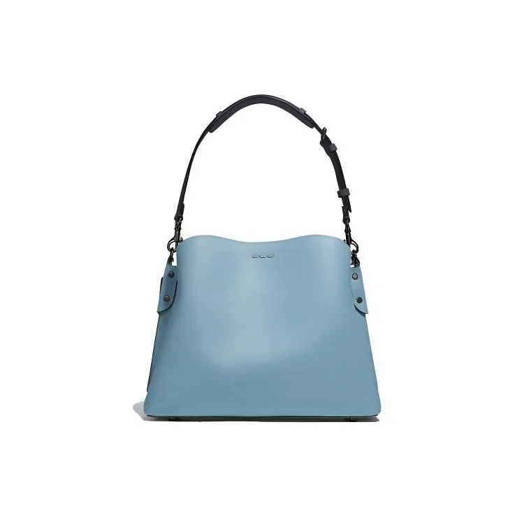 COACH Willow Leather Bucket Bag, Portable Crossbody Bag, Shoulder Bag Large Size Women's-2