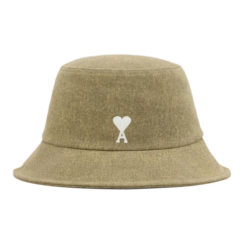 Ami Paris Ami De Coeur embroidered Bucket Hat-1