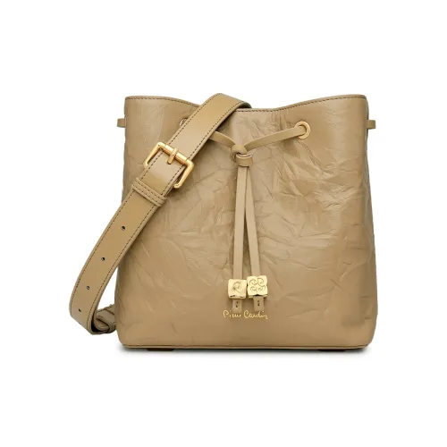 PIERRE CARDIN Top Grain Cow Leather, Cow Leather Crossbody Bag, Shoulder Bag Regular Women's Khaki
