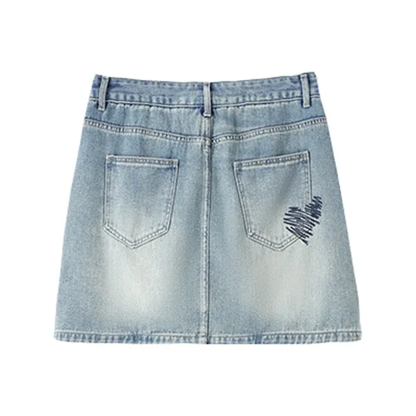 COVT Denim Short Skirts Women's Denim Blue-1