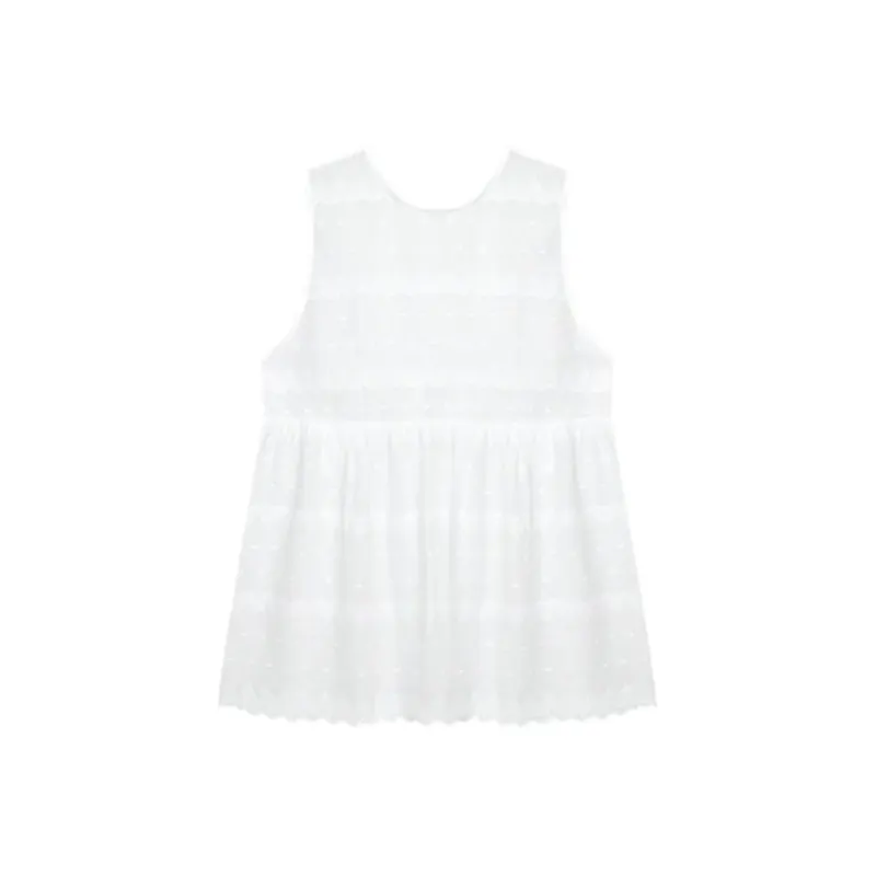 Zukizuki Sleeveless Dress Women's White-1