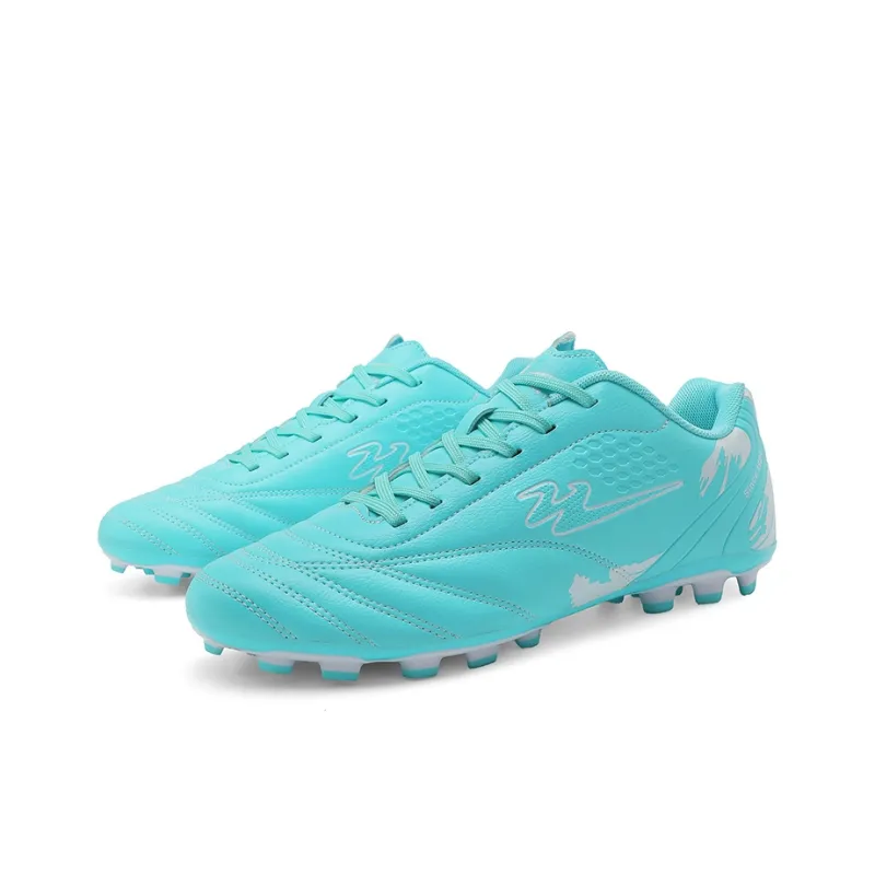 Binary FG Firm Ground Cushioning Abrasion Resistant Lightweight Slip Resistant Soccer Shoes Unisex Aqua-2