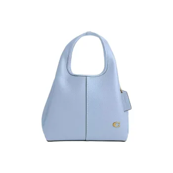 COACH Lana Pebbled Leather Shoulder Bag Crossbody Bag Handbag Medium Size Women's Brass & Hyacinth