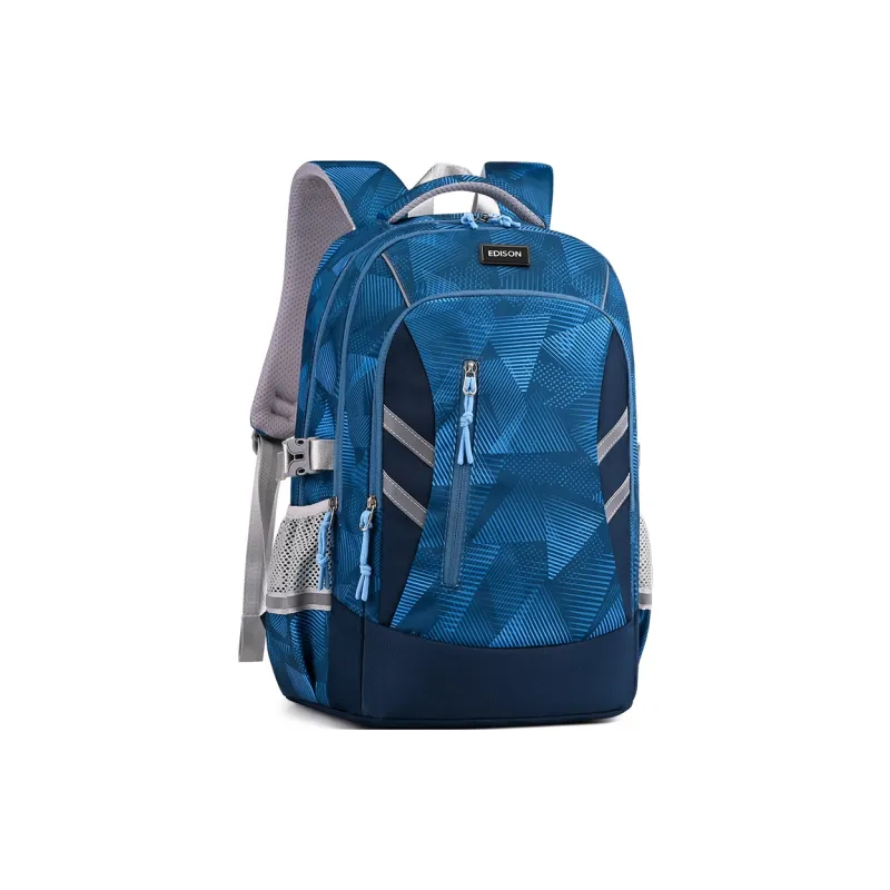EDISON Oxford Backpack Regular Unisex Black/Gray/Blue-7