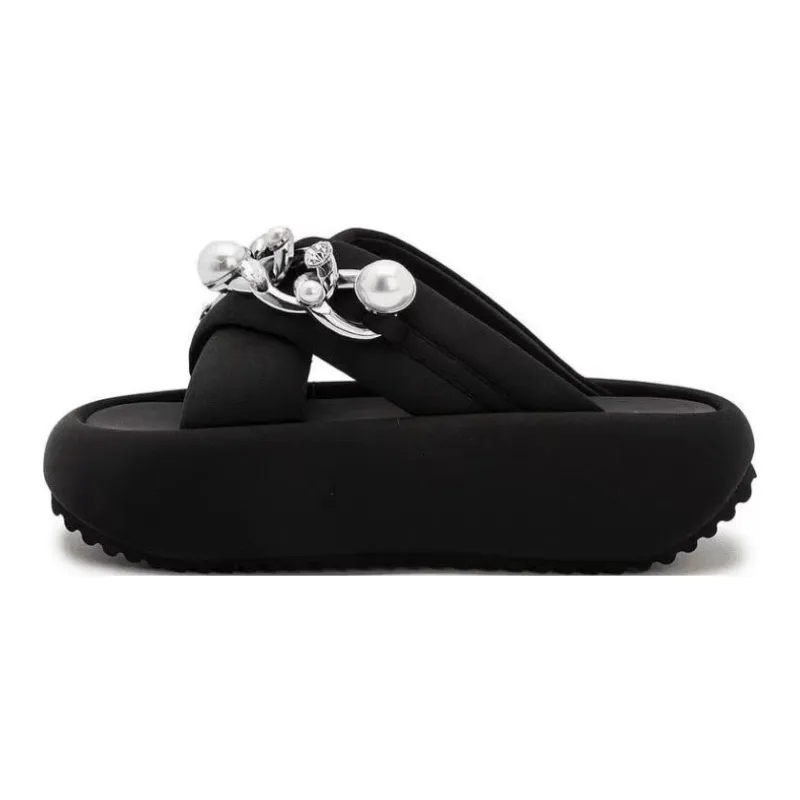 Yamada Hyakuju Slippers Black Silver-4