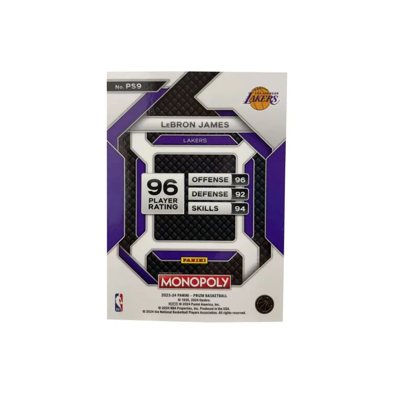 PANINI 2023 24 Lakers LeBron James Old Beijing Little Emperor PRIZM Teca James Collector's Edition Sports Cards 1 Pc-1