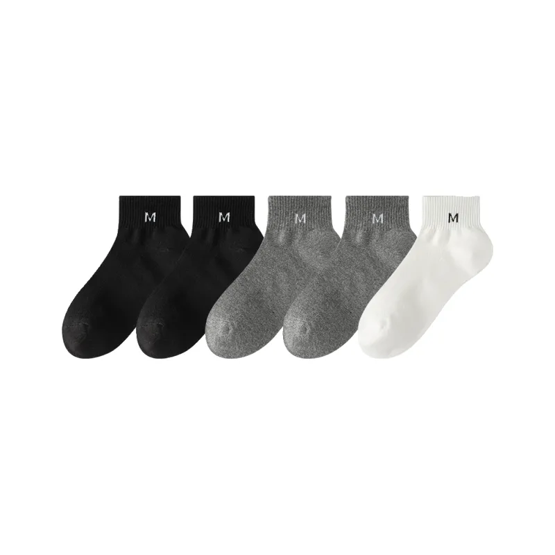 Cotton Gene Ankle Socks Men's 5 Pack-49