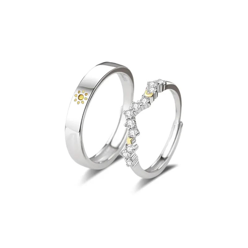 Inkopper 925 Sterling Silver Rings Unisex-2