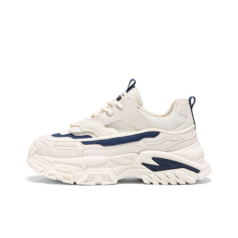 JKEM Slip Resistant Breathable Height Increasing Low Top Chunky Sneakers Men's-10