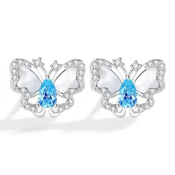 LAA 925 Sterling Silver Stud Earrings Women's