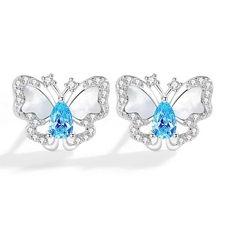 LAA 925 Sterling Silver Stud Earrings Women's-0