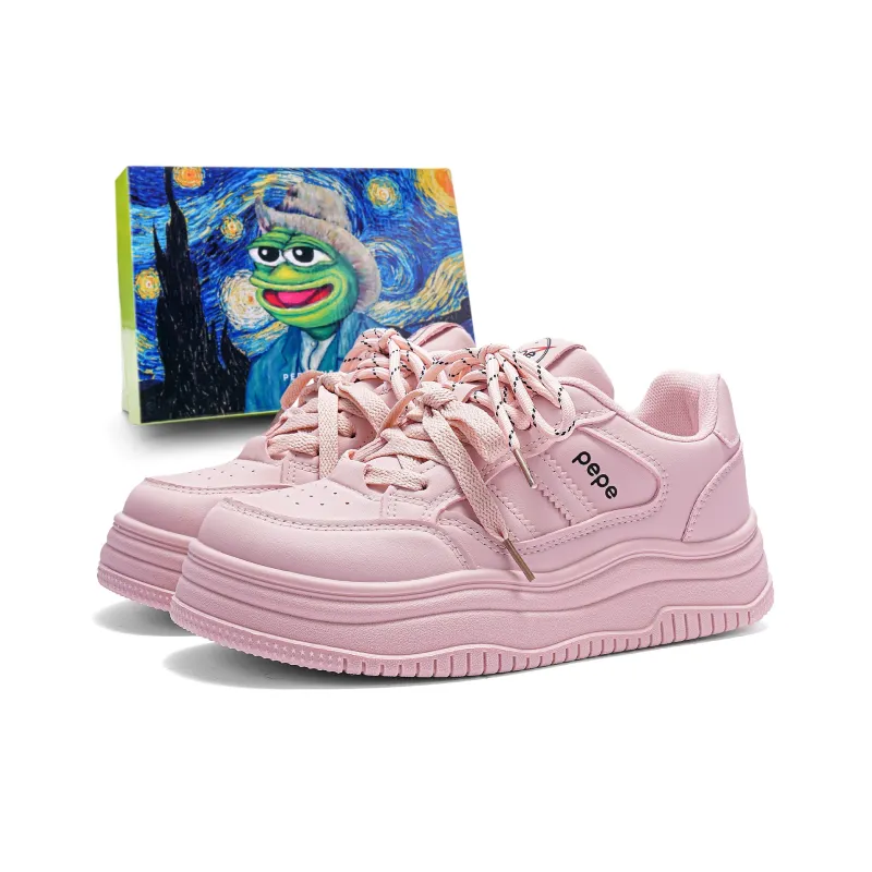 Pepe The Frog Slip Resistant Cushioning Wear Resistant Lightweight Breathable Low Top Skateboard Shoes Unisex-7