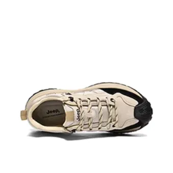 Jeep Anti Slip And Wear Resistant Water Resistant Low Top Trekking Shoes Unisex Ecru-2