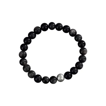 Ancient Jewelry Obsidian Jade Bracelets Unisex